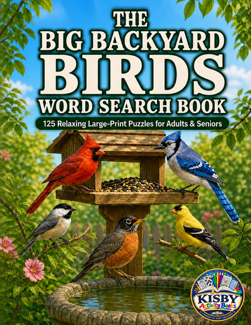The Big Backyard Birds Word Search Book cover