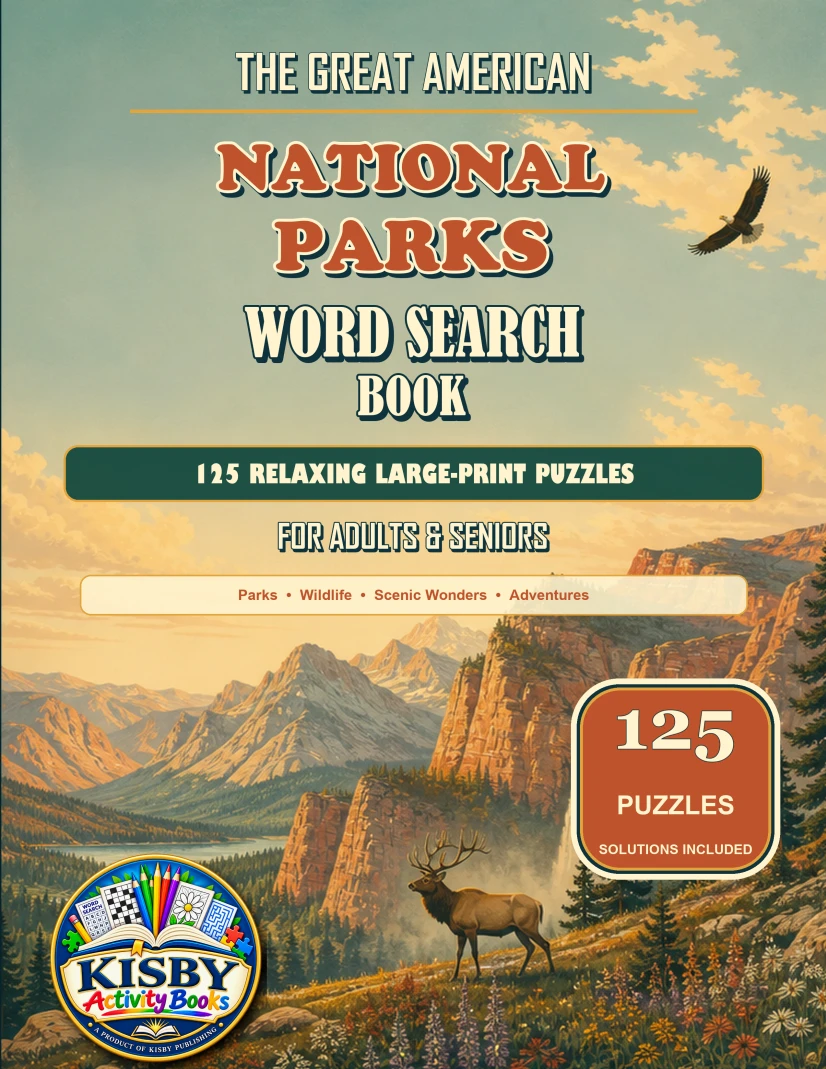 The Great American National Parks Word Search Book cover