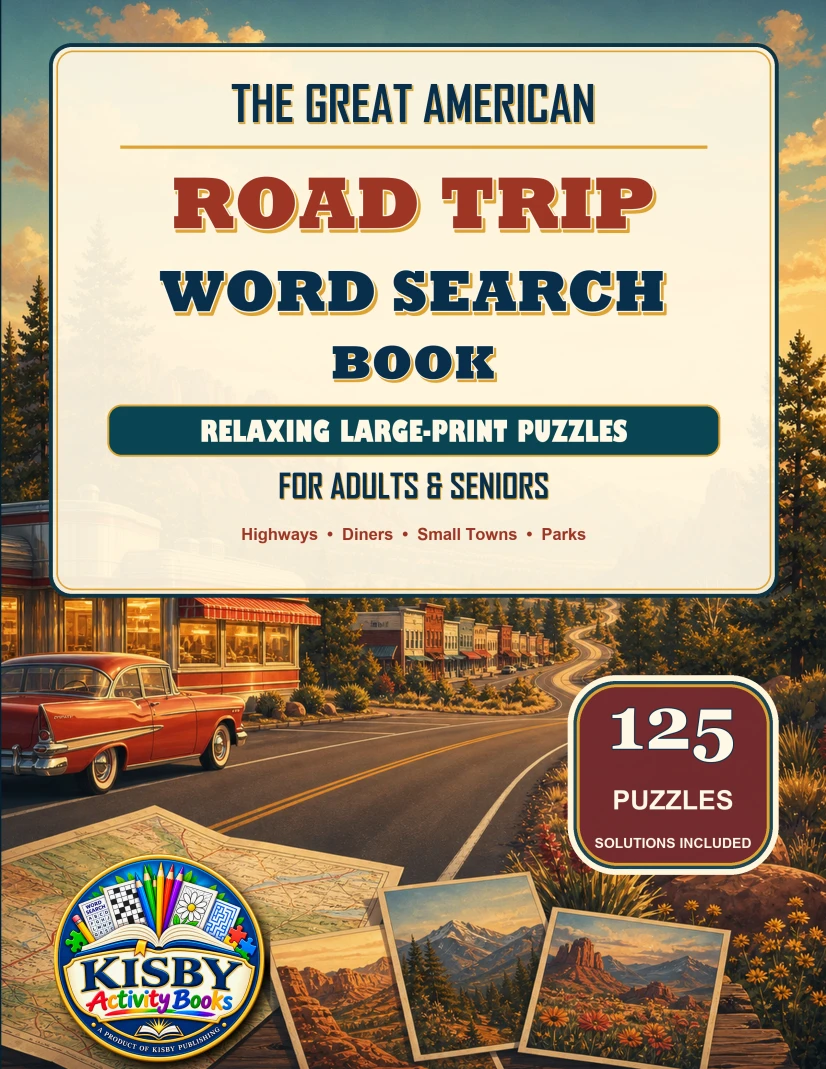 The Great American Road Trip Word Search Book cover